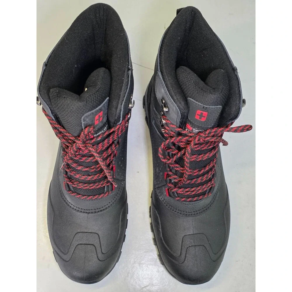 Swiss Tech Men's Hiking Boots Size 13 Leather Shell 200G Waterproof Winter Shoes